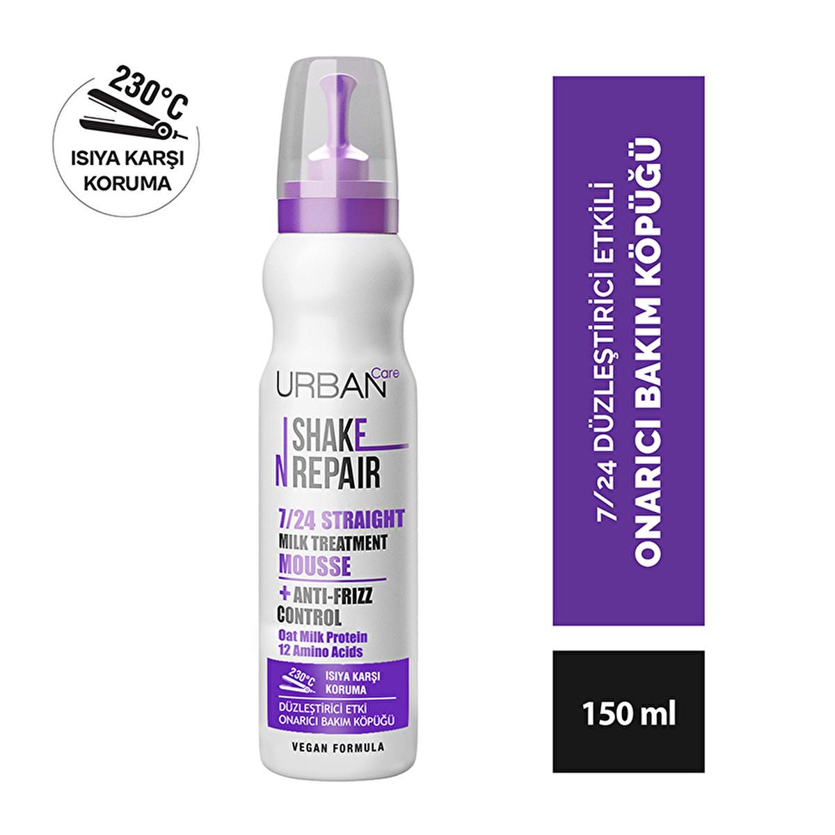 Urban Care Shake N Repair Hair Smoothing Foam - Vegan, Heat Protectant, Dermatologically Tested Urban Care Shake N Repair Hair Smoothing Foam - Vegan & Heat Protectant hair smoothing foam, vegan hair care, dermatologically tested hair products, heat protectant hair spray, oat milk protein hair care, frizz control, hair repair, smoothing serum, cruelty-free beauty, vegan beauty products, hair care for frizzy hair, long-lasting smoothness, protective hair styling
