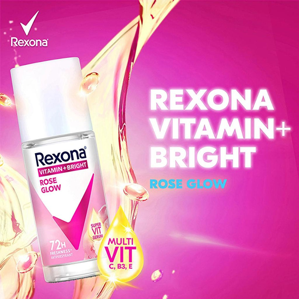Rexona Rose Glow Vitamin + Bright Roll-On Deodorant 45 ml