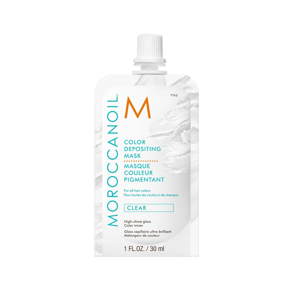 Moroccanoil Color Depositing Mask: Clear - Refresh & Enhance Your Hair Color at Home, Temporary & Non-Permanent - 30ml Moroccanoil Color Depositing Mask - Refresh Hair Color color mask, color depositing mask, temporary hair color, hair color refresher, Moroccanoil mask, clear hair mask, at home hair color, color enhancing mask, non permanent hair color, hair color, color refresher, hair mask, temporary color, hair treatment, hair care, salon quality, easy to use, on-the-go hair color, travel size, beauty, w