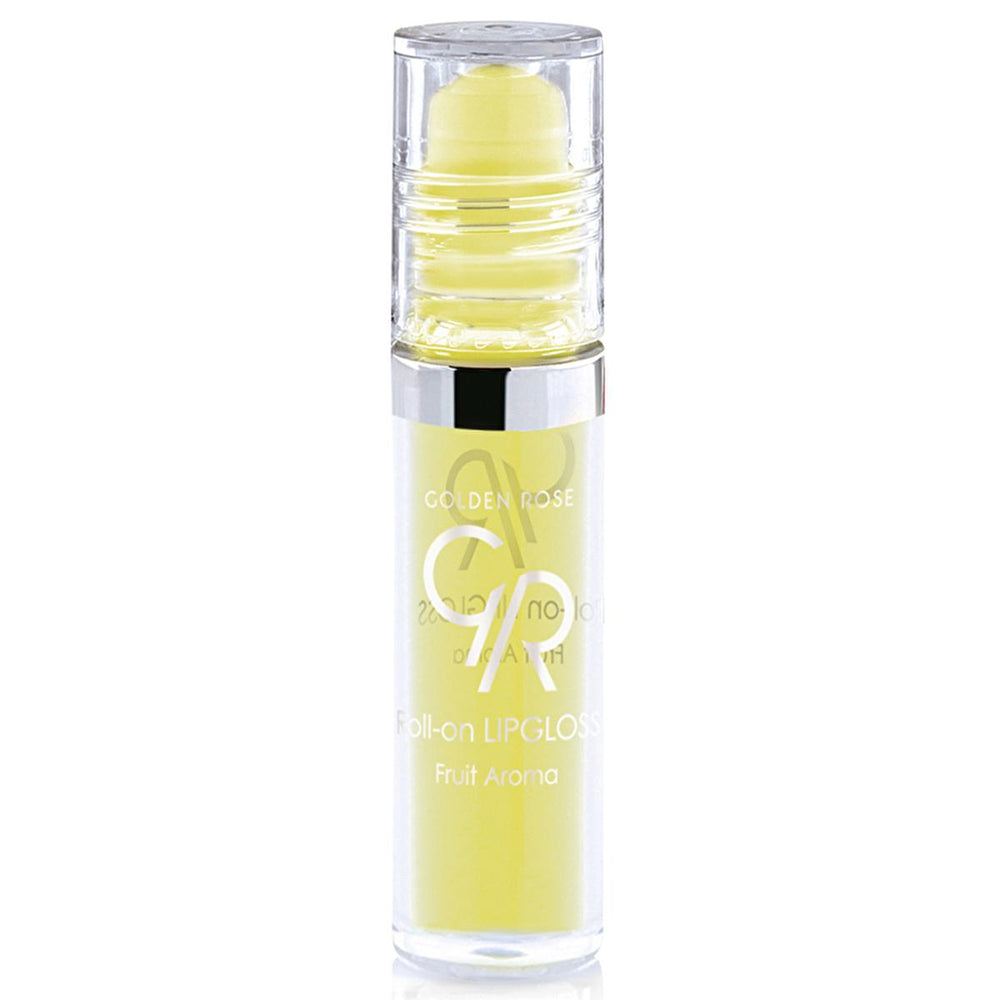 Golden Rose Fruit Aroma Roll On Lipgloss Lemon - Moisturizing, Shiny, Flavorful Lip Care - Lip Gloss