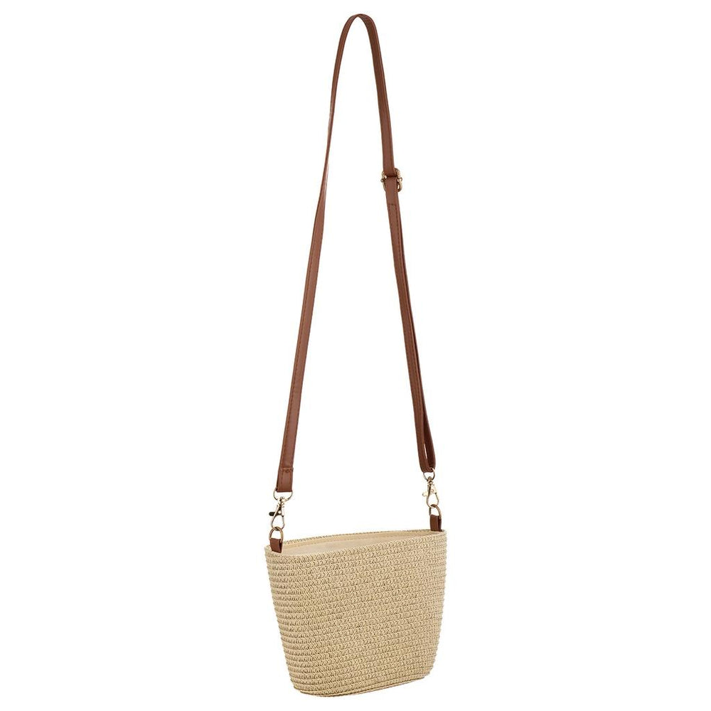 Eklips Ecru Mini Straw Bag Stylish Summer Accessory 1 Count