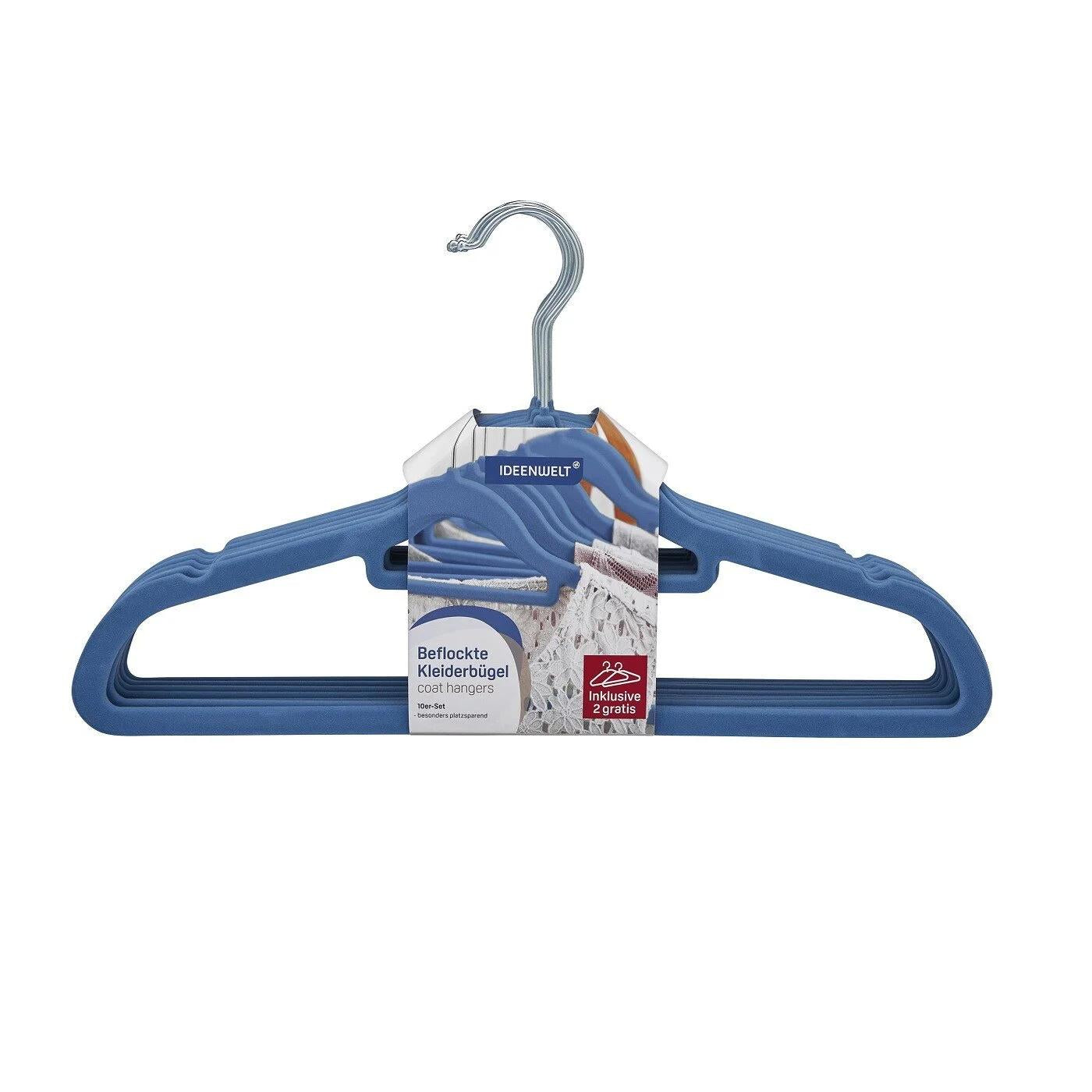 Ideenwelt Navy Blue Padded Clothes Hangers 10-Pack