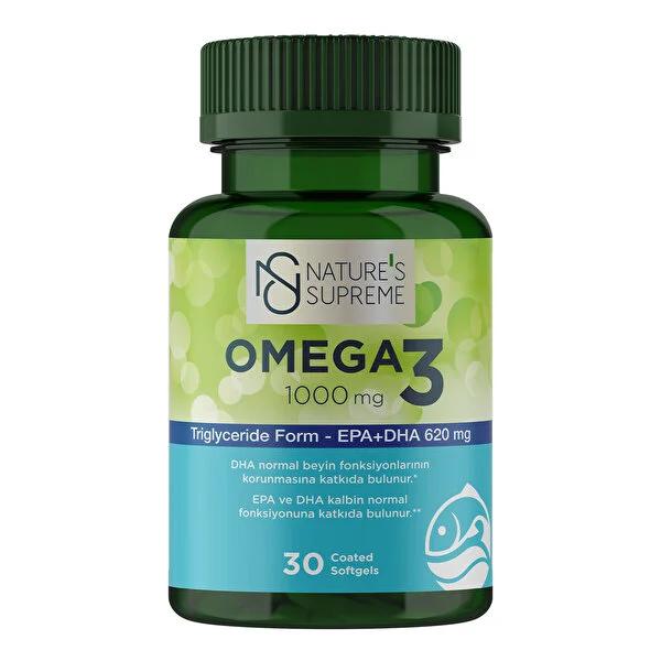 Nature's Supreme Omega-3 Fish Oil Supplement 1000mg - Heart & Brain Health Support, 30 Enteric-Coated Softgels Nature's Supreme Omega-3 1000mg - Heart & Brain Health Support omega-3 fish oil supplement, EPA and DHA supplement, heart health support, brain health support, enteric-coated softgels, MEG-3 omega-3, dietary supplement, fish oil, health and wellness, cardiovascular health, cognitive function, nutritional supplement, health supplement, omega-3 benefits