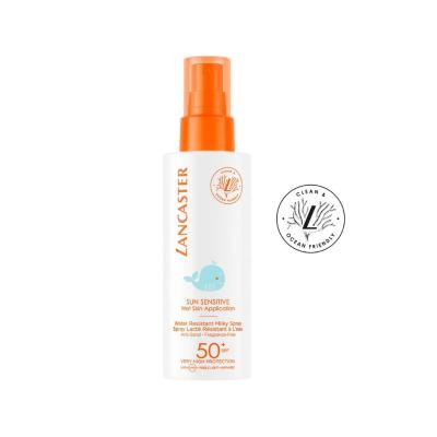 Lancaster Sun Sensitive Milky Spray For Kids SPF50 - Water-Resistant, Fragrance-Free Sunscreen Spray for Children - Sunscreen