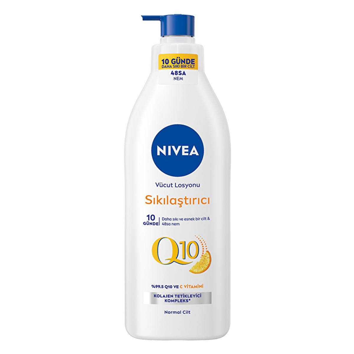 nivea q10 plus c firming body lotion packaging, nivea body lotion texture, nivea body lotion application on skin NIVEA Q10 + C Firming Body Lotion - Enhanced Elasticity for All Skin Types | 13.5 fl. oz. NIVEA Q10 + C Firming Body Lotion - 48 Hours Hydration nivea, body-lotion, firming-lotion, hydration, q10-vitamin-c, skin-care, all-skin-types, moisturizer, daily-care, ai-generated