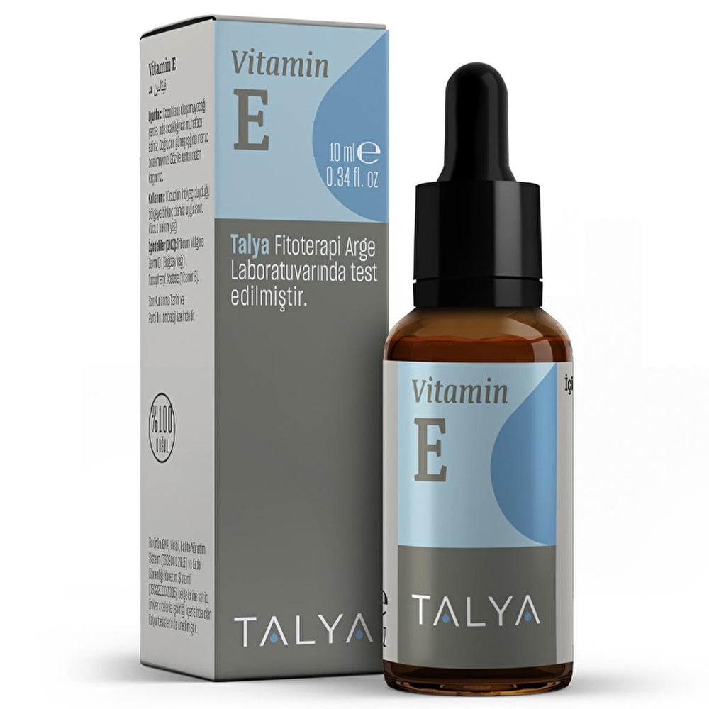 Talya Vitamin E Oil 10ml - Natural Anti-Aging Skincare, Moisturizing Oil for Healthy Skin - Vitamin & Supplement