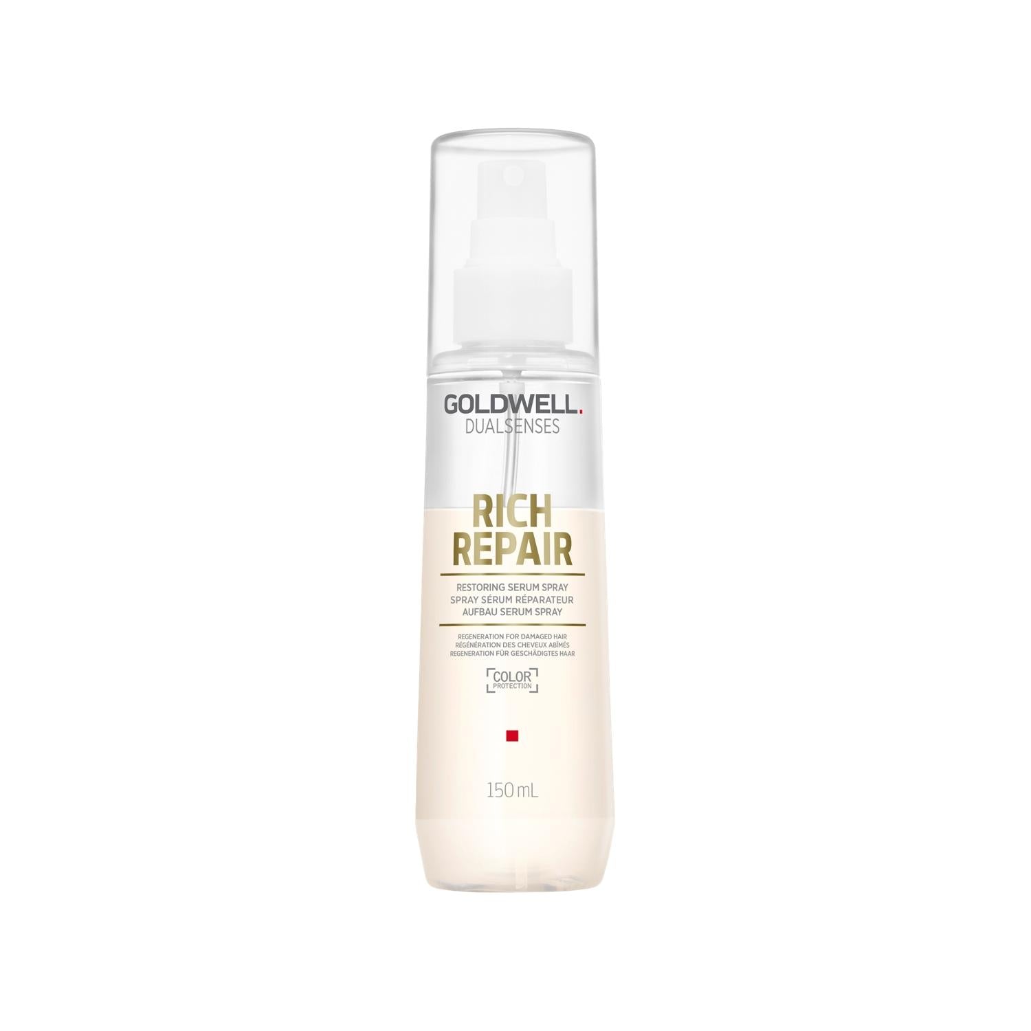 Goldwell Dualsenses Rich Repair Serum Spray 150ml - Nourishing Hair Care for Damaged Hair Goldwell Dualsenses Rich Repair Serum Spray 150ml Goldwell Dualsenses, Rich Repair Serum, Hair repair spray, Nourishing hair care, Dualesenses hair serum, Hair care products, Damaged hair repair, Hair nourishment, Hair serum, Hair care routine, Healthy hair products