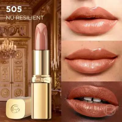 L'Oréal Paris Color Riche Nude Intense Lipstick - 505 NU Resilient, Long-Lasting Moisturizing Nude Lip Color L'Oréal Paris Color Riche Nude Intense Lipstick - Long Lasting L'Oréal Paris Color Riche Nude Intense, Nude Lipstick, Long-Lasting Lip Color, Moisturizing Lipstick, Sophisticated Lip Makeup, Lip Care, Cosmetic, Makeup, Beauty Products, Lip Color, Nude Tone, Moisturizing Formula, Creamy Texture, Rich Pigmentation