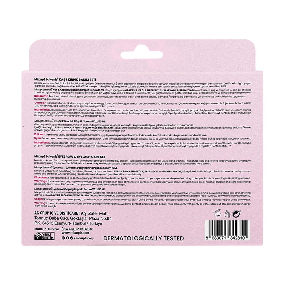 Mixup. Lakesis Eyebrow and Eyelash Serum Set - Strengthens, Nourishes, and Shapes Brows and Lashes - view 2