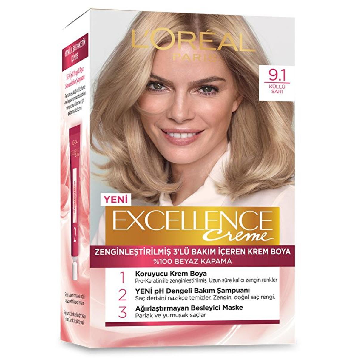 loreal-paris-excellence-creme-hair-dye-ash-blonde, loreal-paris-excellence-creme-hair-dye-packaging L'Oreal Paris Excellence Creme Hair Dye - 9.1 Ash Blonde | 100% Grey Coverage, Rich Color for Women L'Oreal Paris Excellence Creme Hair Dye - 9.1 Ash Blonde loreal-paris, excellence-creme, hair-dye, ash-blonde, beauty, womens-products, 100-grey-coverage, rich-color, ai-generated, hair-care