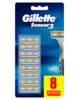 Gillette Sensor3 Razor Blade Refills (8-Count) - For Smooth, Close Shaves, Compatible with All Sensor Handles Gillette Sensor3 Razor Refills - Smooth, Close Shave Gillette Sensor3, razor blade refills, manual razor blades, shaving blades, Gillette Sensor blades, men's shaving, smooth shave, close shave, razor blades, men's grooming, shaving, personal care, grooming, shaving accessories, face shaving, shaving refills, razor refills, blades, gifts for him, smooth skin, comfortable shave, irritation-free shave