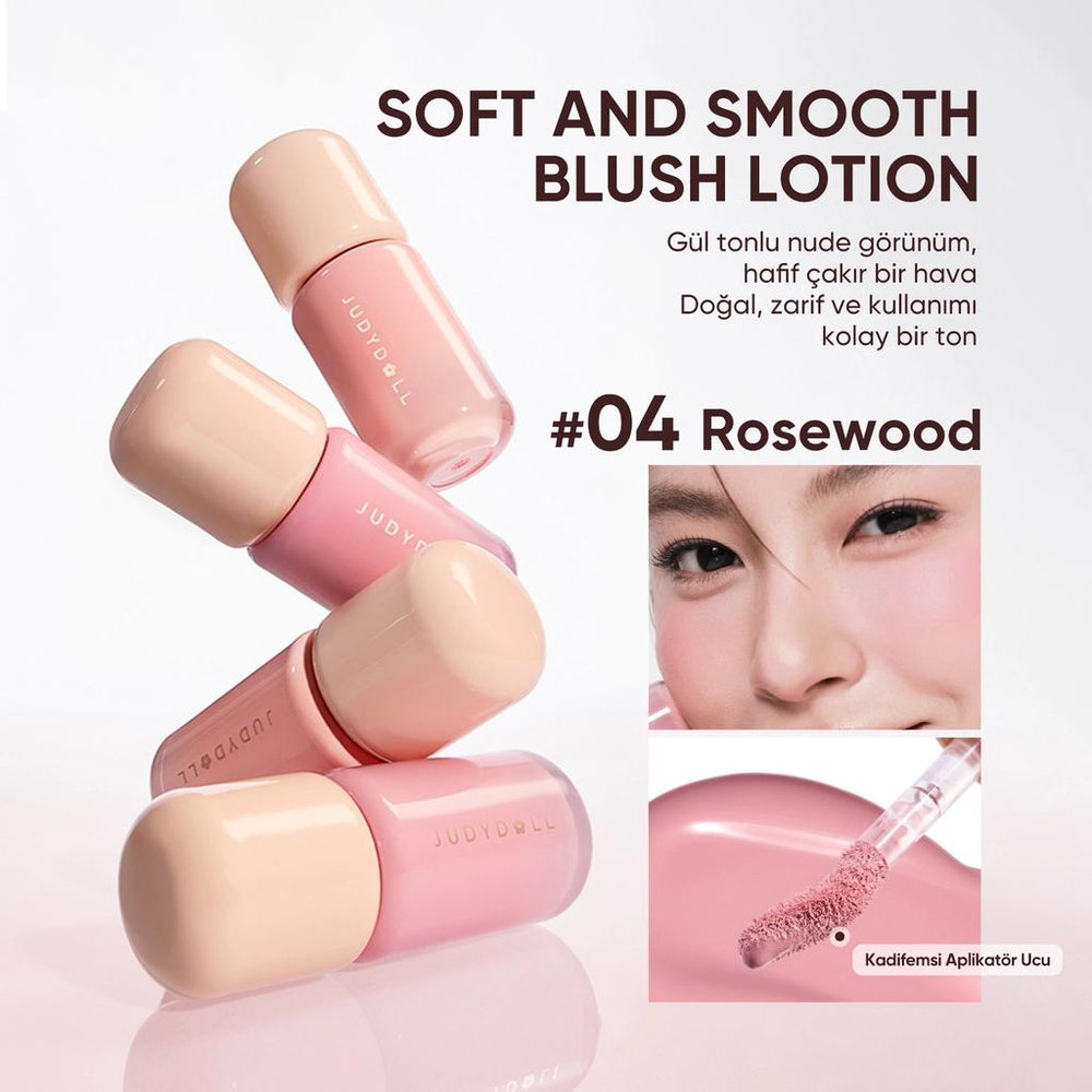 Judydoll Soft And Smooth Blush Lotion Highlighter Blush Duo 04 Rosewood