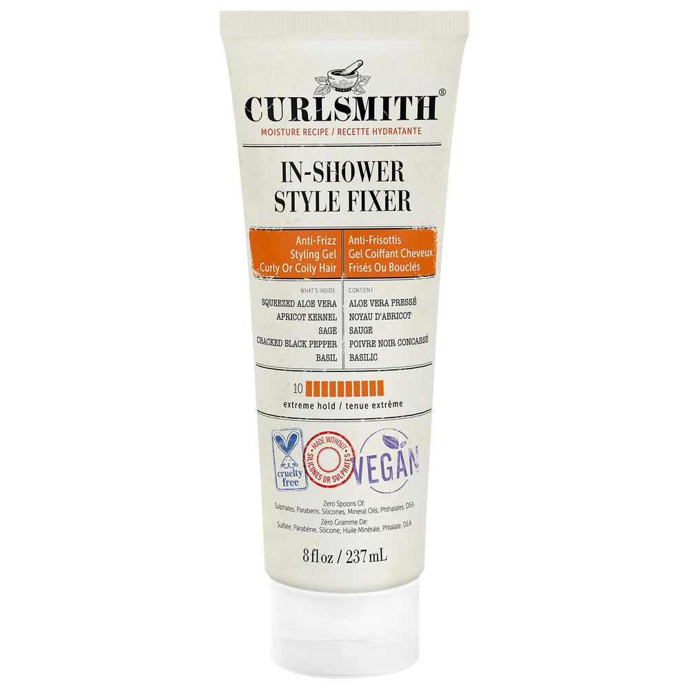 In-Shower Style Fixer - Extreme Hold Curly Hair Gel for Definition & Humidity Protection | Vegan, Gluten-Free, Cruelty-Free Extreme Hold Curly Hair Gel | Vegan & Cruelty-Free curly hair gel, vegan hair care, gluten-free hair products, cruelty-free styling gel, humidity resistant hair gel, curly hair products, hair styling gel, frizz control, long-lasting curl definition, clean hair care, vegan beauty products, gluten-free beauty, cruelty-free beauty, wavy hair products, coily hair care