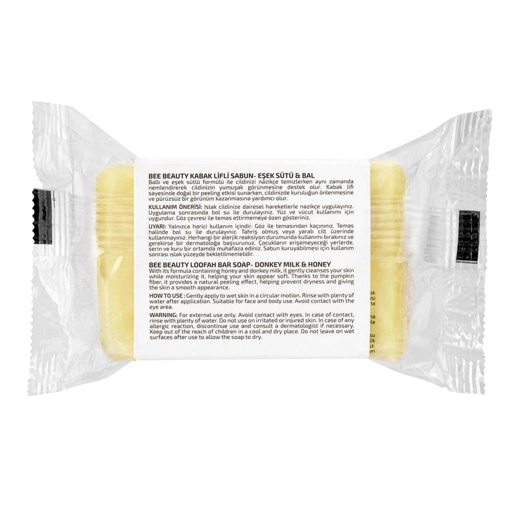 Bee Beauty Donkey Milk & Honey Loofah Soap for Soft Skin 100g