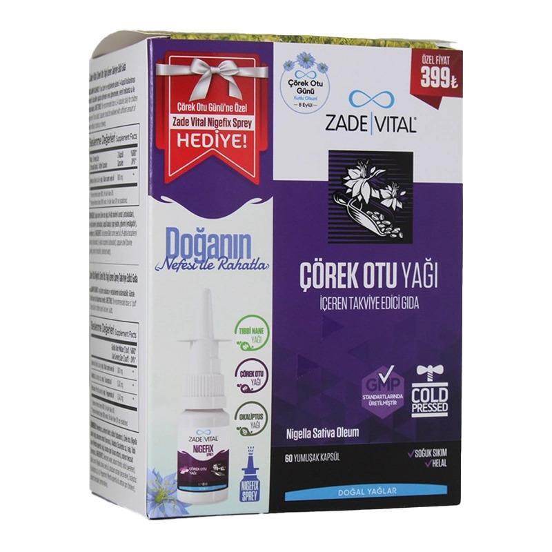 Zade Vital Black Seed Oil Supplement - 60 Capsules, Cold-Pressed, Halal & Kosher Certified - Vitamin & Supplement