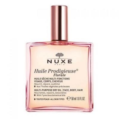 Nuxe Huile Prodigieuse Floral: Multi-Purpose Dry Oil for Radiant Skin &amp; Hair - 96.9% Natural, Anti-Oxidant, Floral Scented - 50ml Nuxe Huile Prodigieuse: Natural Dry Oil for Radiant Skin &amp; Hair Nuxe Huile Prodigieuse Floral, Multi-purpose dry oil, Natural skincare oil, Botanical oil for skin and hair, Anti-oxidant face oil, Floral scented body oil, Stretch mark reduction oil, Nourishing hair oil, dry oil, skincare, hair oil, body oil, natural ingredients, floral fragrance, anti-oxidant, stretch marks, moist
