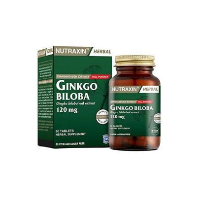 Nutraxin Ginkgo Biloba 60 Tablets, Ginkgo Biloba dietary supplement bottle Nutraxin Ginkgo Biloba - 60 Tablets | Natural Supplement Nutraxin Ginkgo Biloba - 60 Tablets ginkgo-biloba, nutraxin, dietary-supplement, vegan-friendly, vegetarian, natural-health, herbal-supplements, cognitive-support, gluten-free, ai-generated