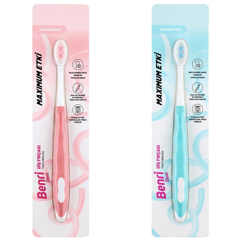 Benri Dent Soft Toothbrush Assorted 1 Count