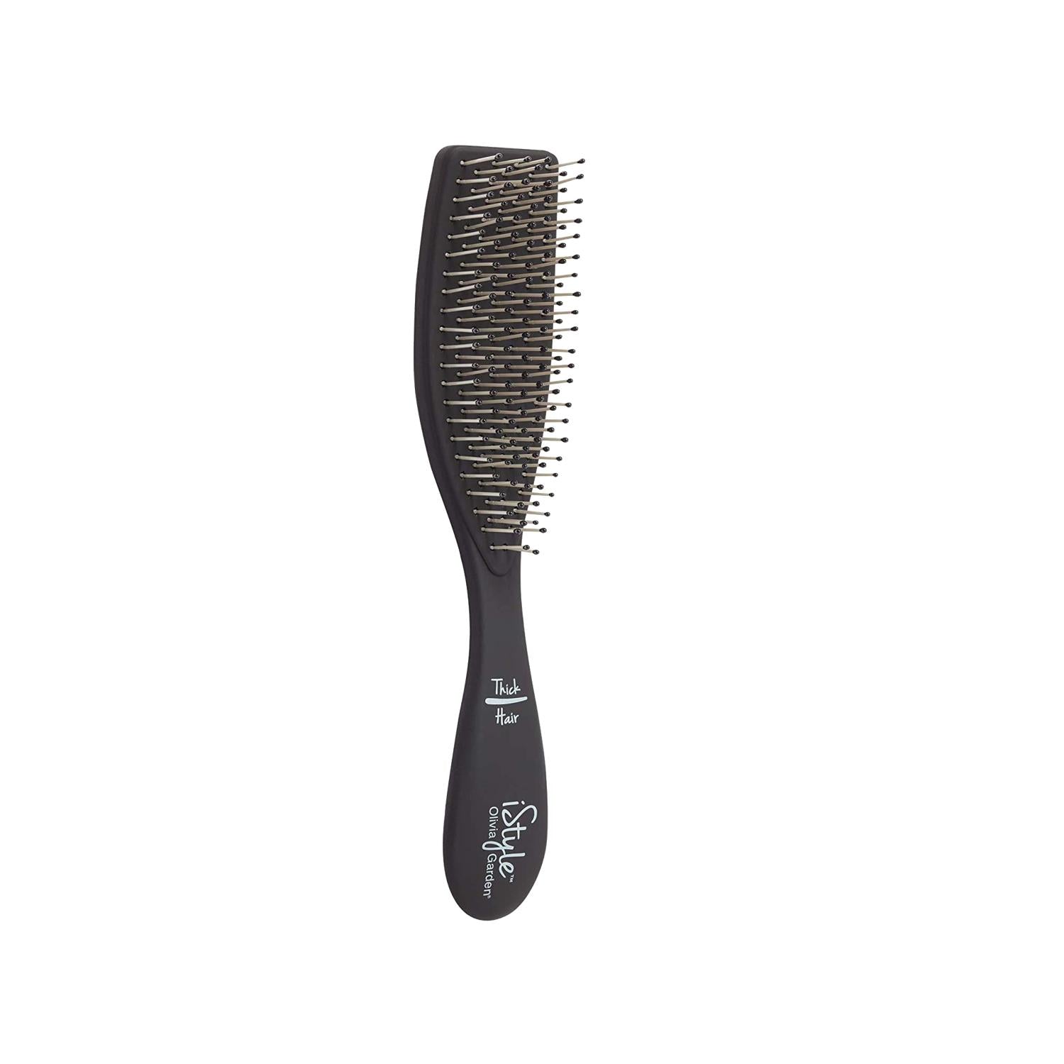 Olivia Garden İstyle Thick Hair Curved Hair Brush for Detangling and Styling - High-Quality Bristles, Ergonomic Handle Olivia Garden İstyle Thick Hair Brush - Curved Design for Easy Detangling curved hair brush, thick hair brush, detangling brush, hair styling tool, Olivia Garden İstyle, hair care, thick hair care, curly hair brush, detangling tool, hair brush, styling brush, ergonomic handle, high-quality bristles