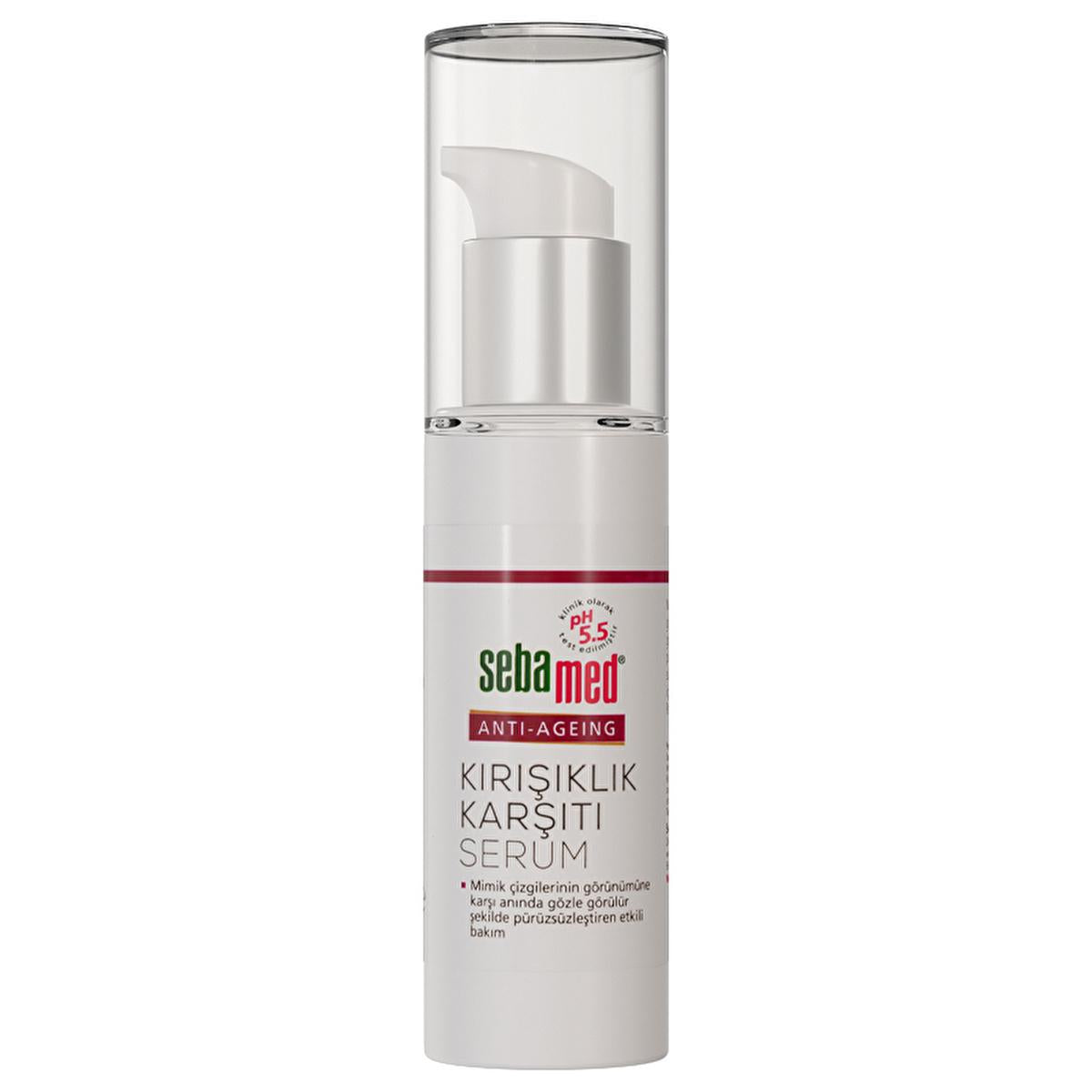 sebamed anti-age wrinkle serum 30 ml, close-up of sebamed wrinkle serum bottle, application of sebamed serum on skin Sebamed Anti-Age Wrinkle Serum - Triple Hyaluronic Acid Complex for Smooth Skin | 30 ml Sebamed Anti-Age Wrinkle Serum 30 ml | Anti-Aging Care sebamed, anti-aging-serum, wrinkle-filler, hyaluronic-acid, skincare, moisturizer, skin-care, adults, individuals-concerned-about-aging, ai-generated