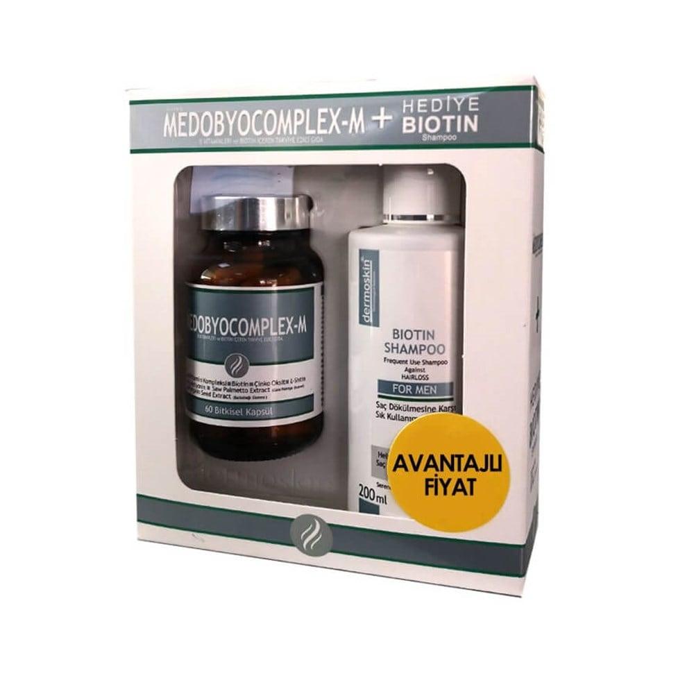 dermoskin-medobiocomplex-biotin-shampoo-for-men, bottle-of-dermoskin-medobiocomplex-biotin-shampoo Dermoskin Medobiocomplex + Biotin Shampoo - For Men | 8.5 fl oz Dermoskin Medobiocomplex + Biotin Shampoo for Men dermoskin, biotin-shampoo, men-hair-care, medobiocomplex, hair-strengthening, men-grooming, daily-hair-care, scalp-health, ai-generated, biotin