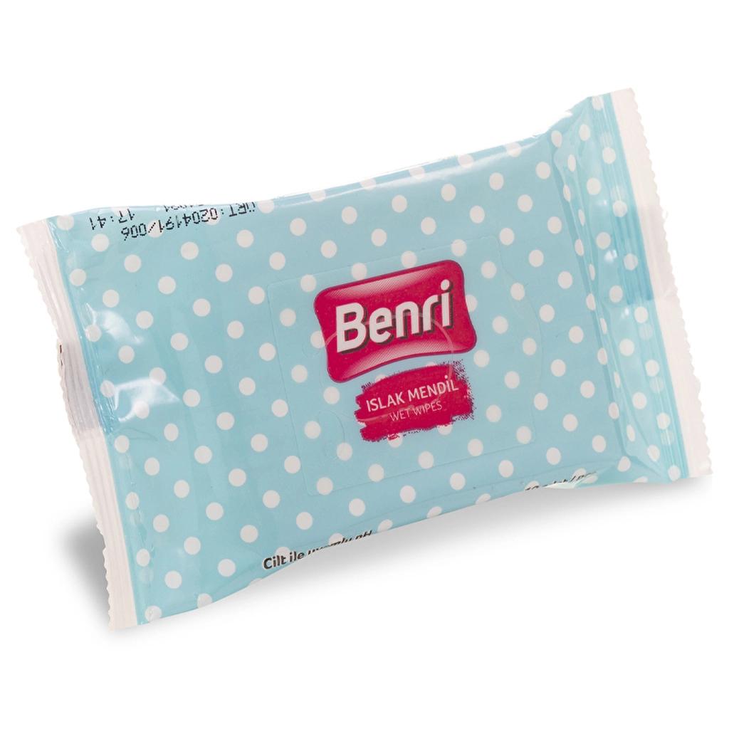 Benri Mini Wet Pocket Wipes Gentle Cleansing 3-Pack