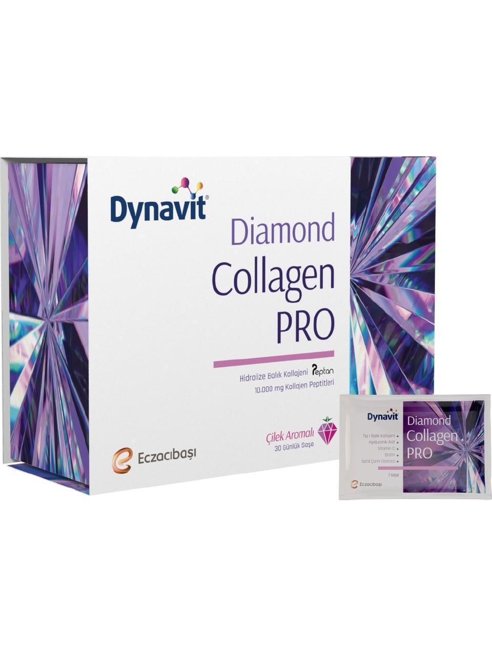 Dynavit Diamond Collagen Pro 30 Sachets - Premium Collagen Supplement with Hyaluronic Acid & Vitamin C for Skin - view 5