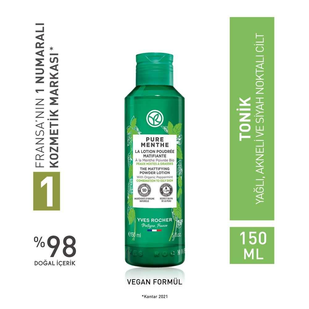 Pure Menthe Mattifying Facial Toner for Oily, Acne-Prone Skin - Balances Sebum, Instant Mattifying Effect Pure Menthe Mattifying Toner for Oily Skin - Instant Matte Effect facial toner for oily skin, mattifying toner, acne-prone skin care, organic medicinal mint toner, sebum control toner, skincare routine, oily skin solution, acne control, Pure Menthe, mattifying facial toner, double-phase formula, pudralı toner