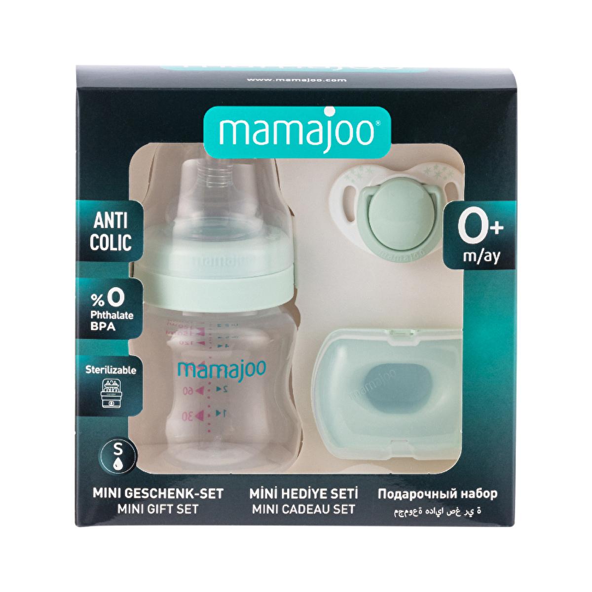 Mamajoo Baby Gift Set - Newborn Essentials with BPA-free Bottle, Orthodontic Pacifier & Storage Case Mamajoo Newborn Gift Set - BPA-free Bottle & Pacifier Baby Gift Set, Newborn Essentials, BPA-free Baby Products, Orthodontic Pacifier, Anti-colic Baby Bottle, Mamajoo, Baby Bottle, Pacifier Storage Case, New Parents Gift, Baby Care