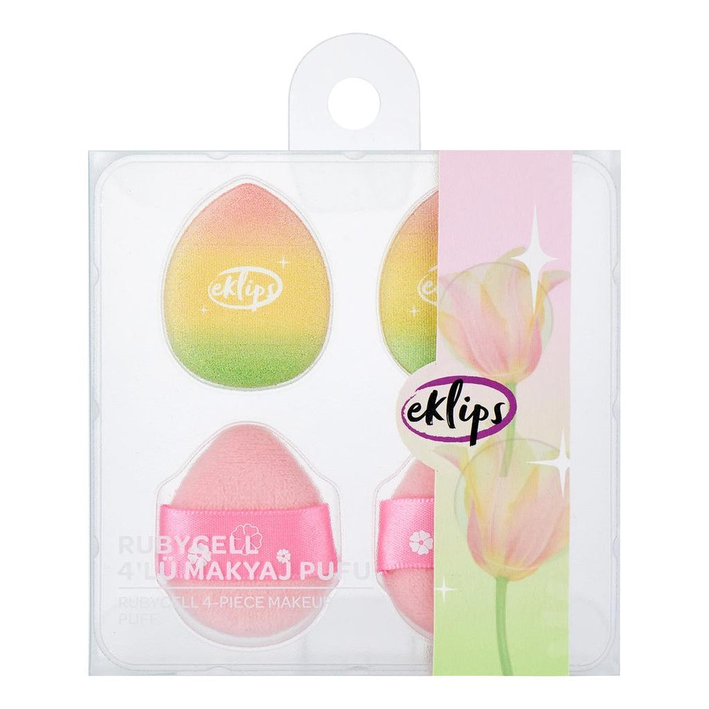 Eklips Rubycell Makeup Sponge Puff Set 4-Pack