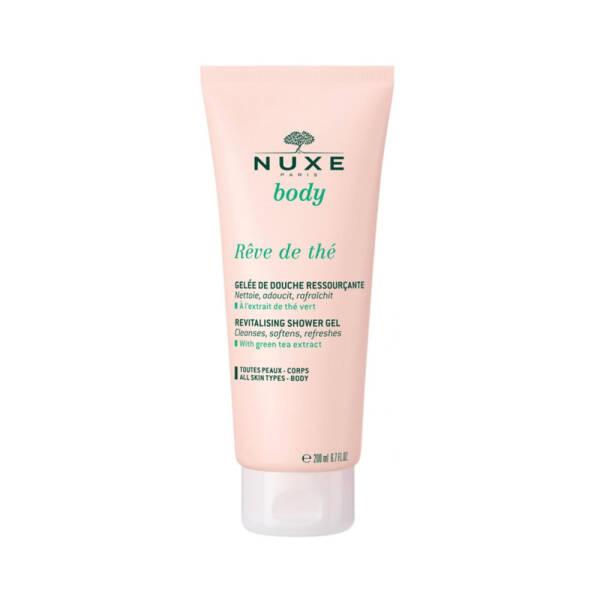 nuxe body reve de the shower gel 200ml, nuxe shower gel bottle Nuxe Body Reve de Thé Shower Gel - 200ml Nuxe Body Reve de Thé Shower Gel - 200ml nuxe, shower-gel, body-wash, gentle-cleanser, luxurious-bath, skin-care, personal-care, spa-at-home, self-care, ai-generated