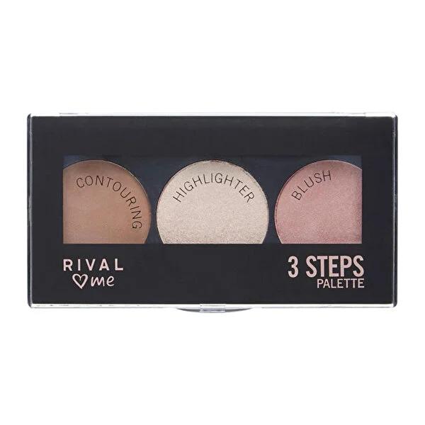Rival Loves Me Pudra Paleti 3 Steps Makeup Palette - Compact Contouring and Highlighting Kit for Everyday Use Rival Loves Me 3 Steps Makeup Palette for Contouring & Highlighting Makeup Palette, Contouring and Highlighting, Compact Makeup Set, Pudra Paleti, Rival Loves Me, Beauty Essentials, Makeup for Everyday Use, Travel-Friendly Makeup, Makeup for Special Occasions, Contouring Makeup, Highlighting Makeup, Accentuating Makeup