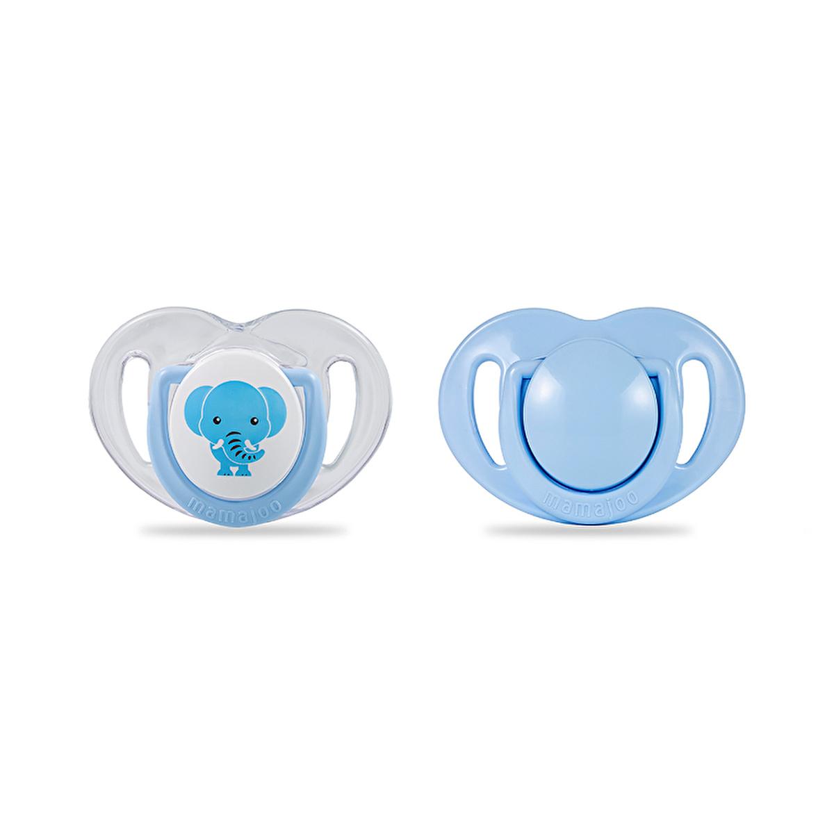Mamajoo Orthodontic Pacifier for Infants - BPA-Free Silicone, 12 Months+, Blue Mamajoo Orthodontic Pacifier - BPA-Free, 12 Months+ orthodontic pacifier, BPA-free silicone pacifier, baby pacifier with storage case, sterilizable pacifier, TS 4270 / EN 1400 compliant pacifier, Mamajoo pacifier, infant pacifier, baby soothers, silicone pacifier, baby essentials, newborn gifts, baby shower gifts