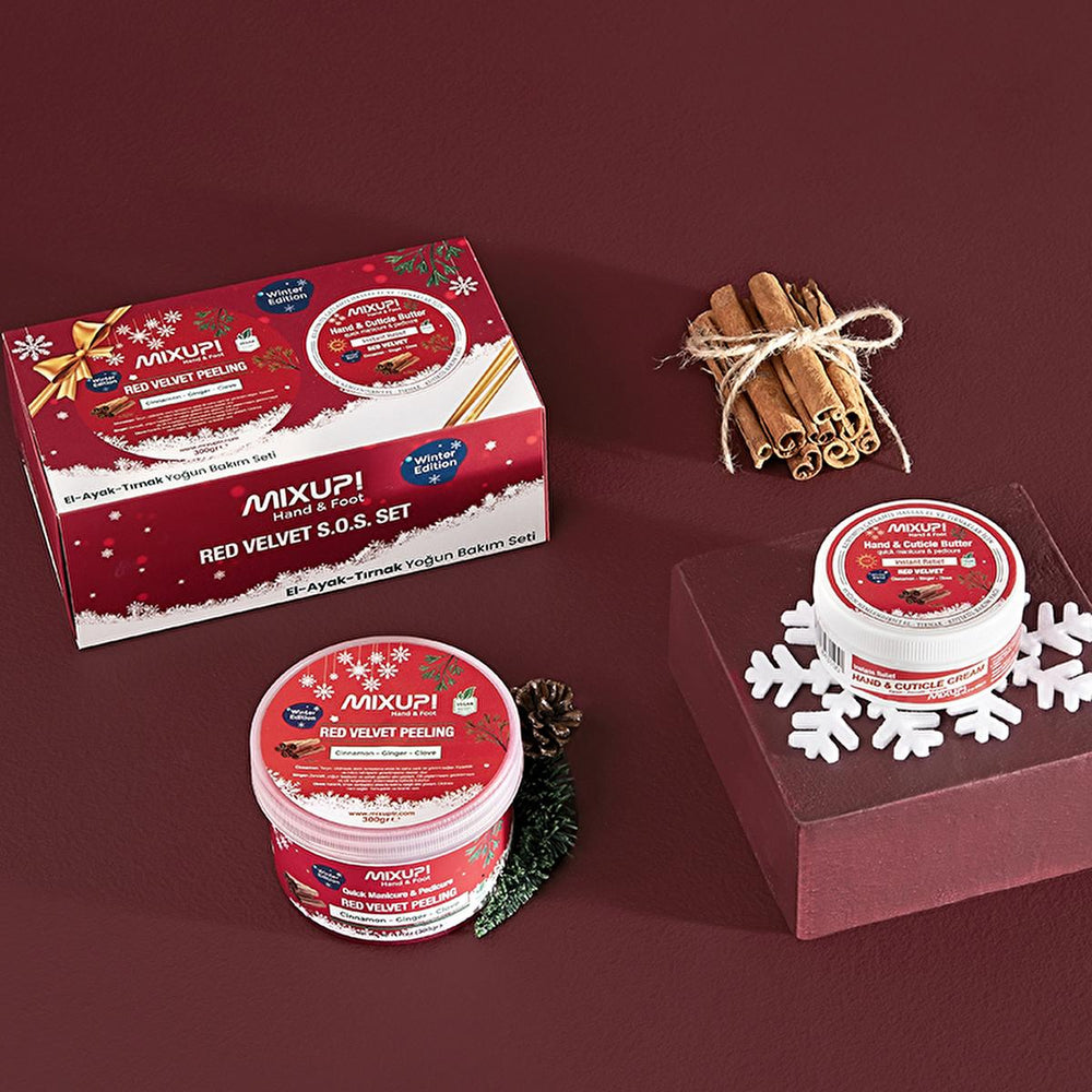 Mixup. Manicure & Pedicure Set - Professional Nail Care at Home with Peeling Cream & Nourishing Butter for - Exfoliator