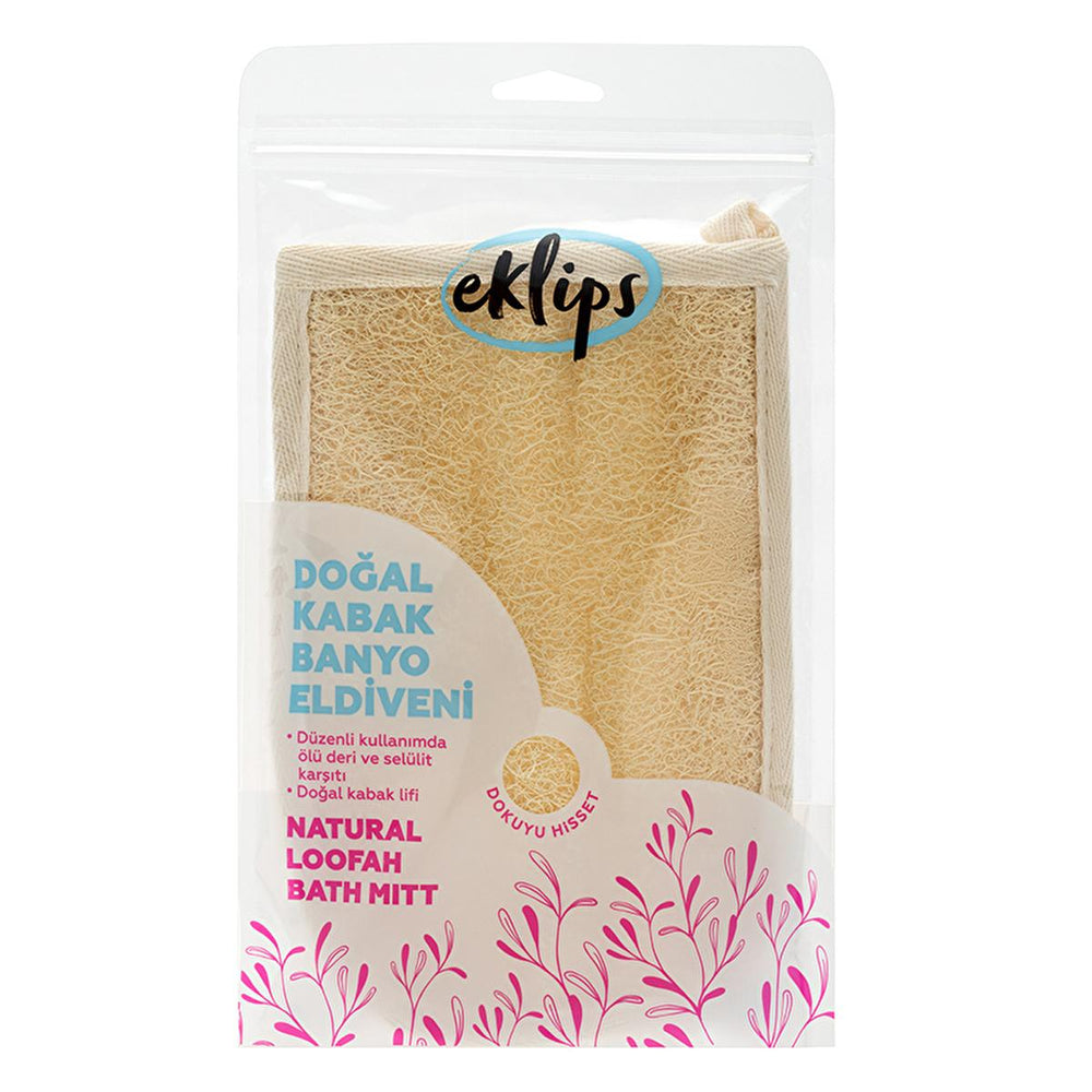 Eklips Natural Exfoliating Bath Glove with Gourd Fiber - Gentle Skincare, Cellulite Prevention, and Eco-Friendly - view 2