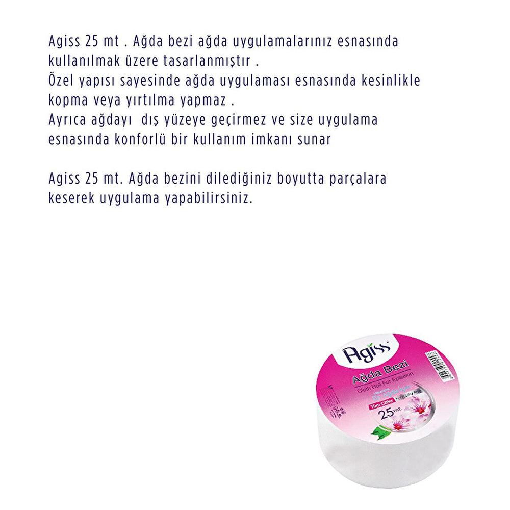 Agiss 25m Cotton Waxing Strip Roll for Effective Hair Removal - Gentle, Convenient, At-Home Waxing Solution - view 4
