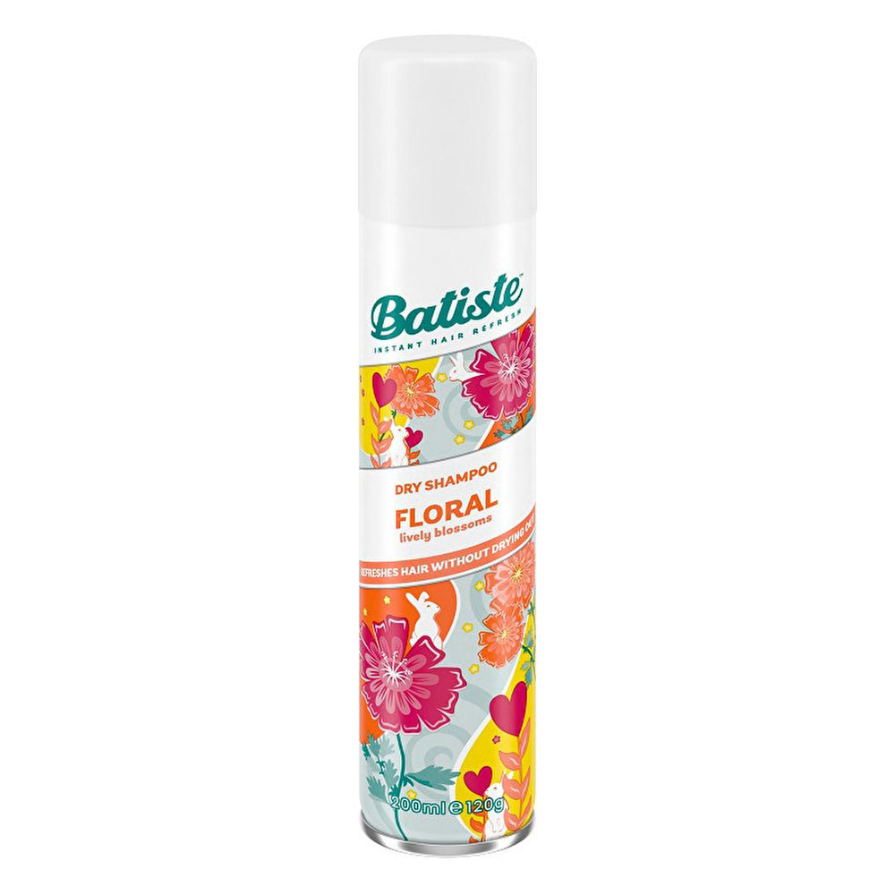 Batiste Dry Shampoo Floral - 200ml - Refresh Hair Without Water, Easy to Use, Adds Volume - Shampoo