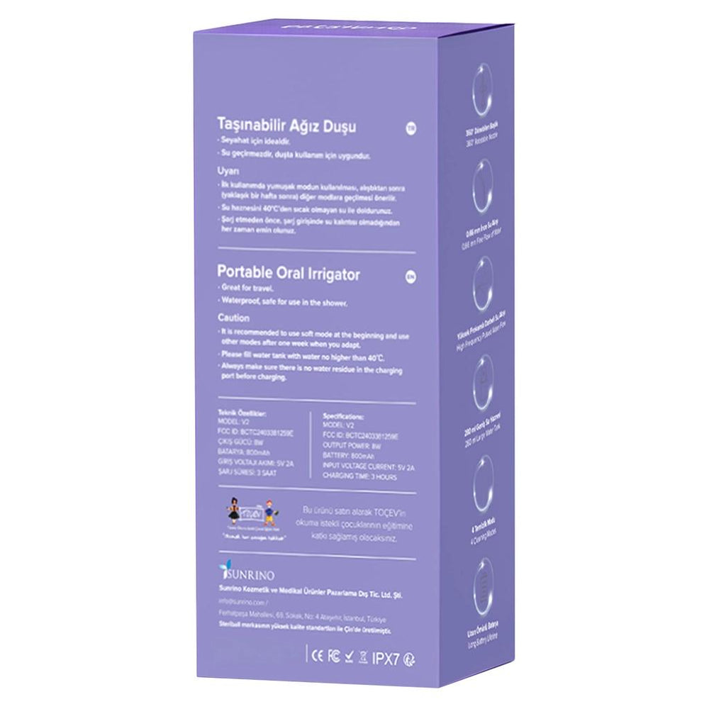 Steriball Portable Oral Irrigator for Deep Cleaning Lilac