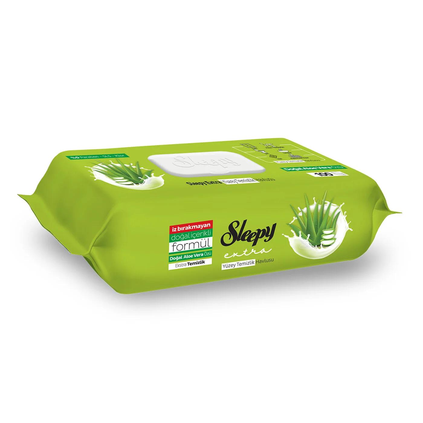 Sleepy Aloe Vera Surface Cleaning Wipes 100 Count