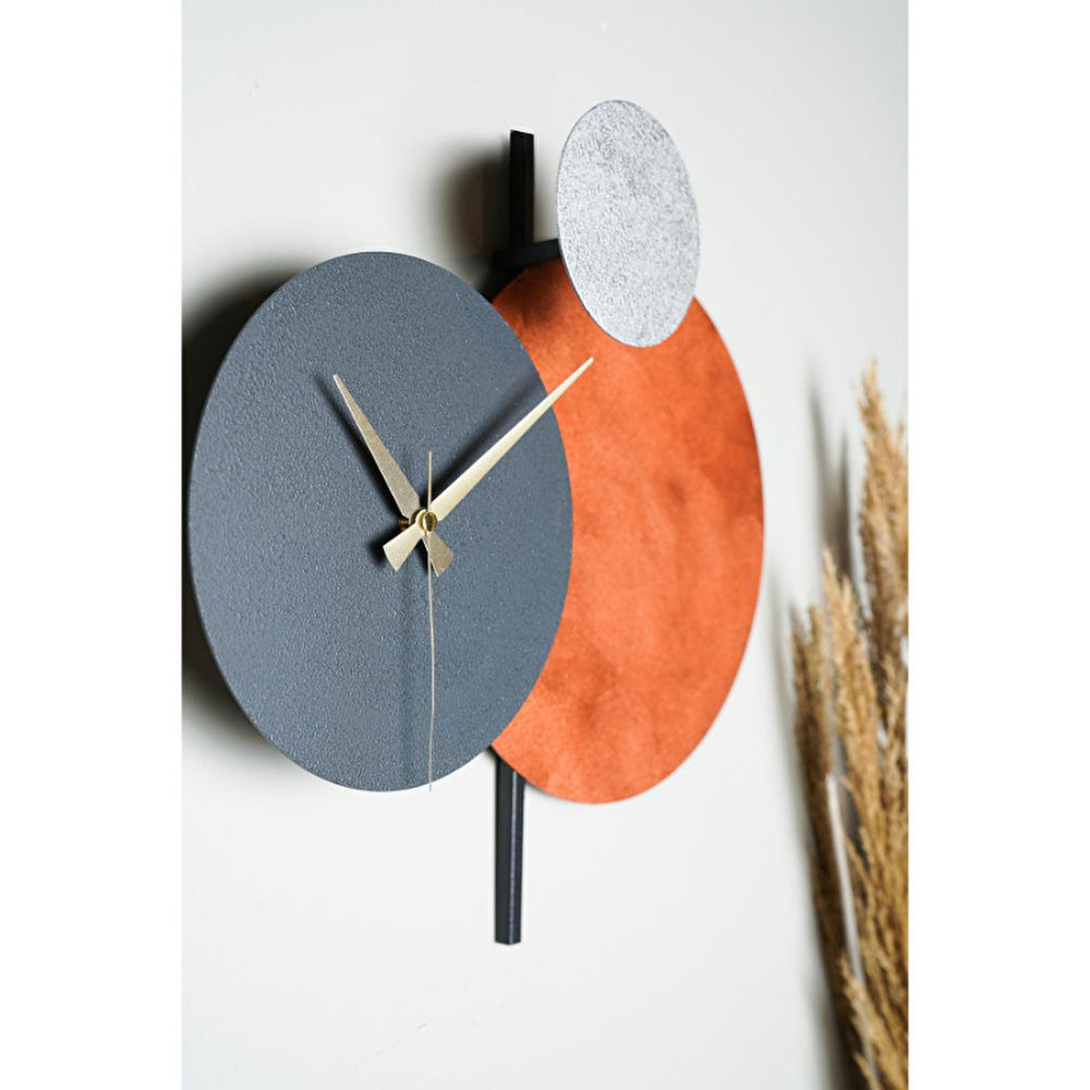 Muyika Handmade Metal Wall Clock - Silent Mechanism, Custom Painted, 18.90 x 17.32 inches - view 5