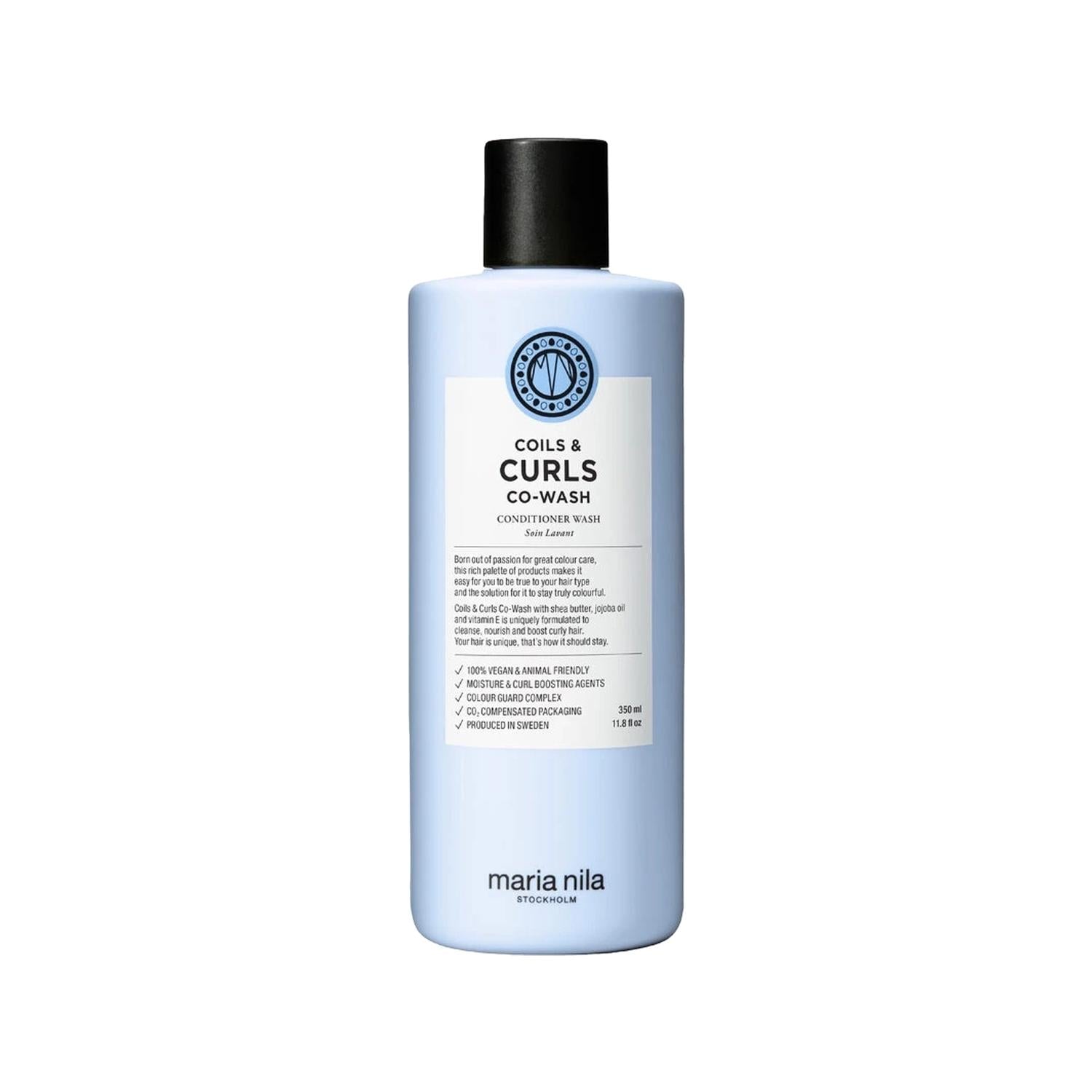 Maria Nila Coils And Curls Co-Wash Shampoo for Curly Hair Care - Gentle, 11.87 fl oz Maria Nila Co-Wash Shampoo for Curly Hair Co-Wash Shampoo, Curly Hair Care, Maria Nila, Coils And Curls, Gentle Shampoo, Curly Hair Products, Hair Care, Natural Hair Care, Sulfate-Free Shampoo, Curls, Coils, Hair Care Routine, Curly Hair Routine
