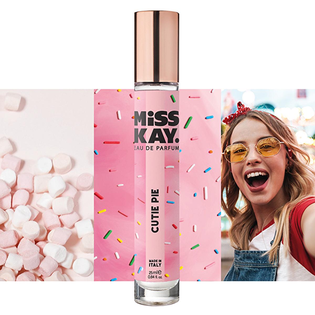 Miss Kay Women's Perfume - Cutie Pie EDP 25ml, Sweet Vanilla Fragrance for Women Miss Kay Cutie Pie EDP 25ml Women's Perfume Women's Perfume, EDP, Vanilla Fragrance, Sweet Perfume, Compact Perfume, Miss Kay Cutie Pie, Kadın Parfüm, 25ml Perfume, Feminine Scents, Dessert-Inspired Fragrances, Everyday Perfume, Gift Ideas for Her
