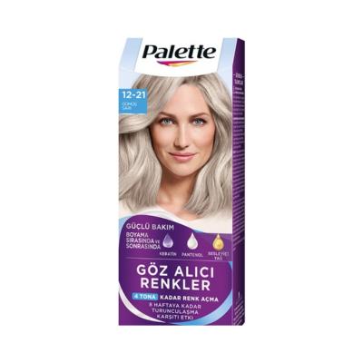 Palette Silver Yellow Hair Dye 12-21 - Intense Pigment, Nourishing Hair Color Palette Silver Yellow Hair Dye - Intense Color & Care hair dye, silver yellow hair color, intense pigment hair dye, nourishing hair dye, Palette hair color, vibrant hair color, long-lasting hair dye, Keratin hair dye, Panthenol hair care, nourishing oils for hair