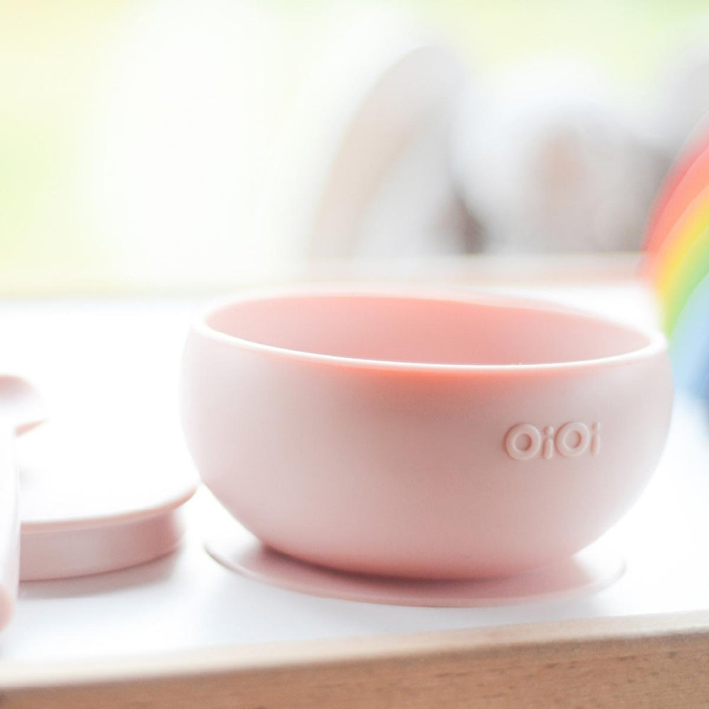 OiOi 100% Premium Silicone Baby Bowl - Vacuum Sealed, Non-Toxic, Microwave Safe, Pinky Pink - view 2