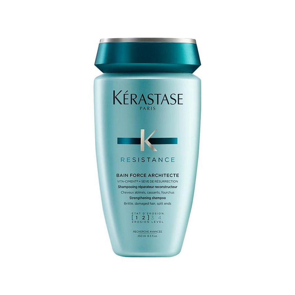 Kerastase Resistance Bain Force Architecte Repairing Shampoo for Damaged Hair - 250ml, Nourishing & Strengthening - Shampoo