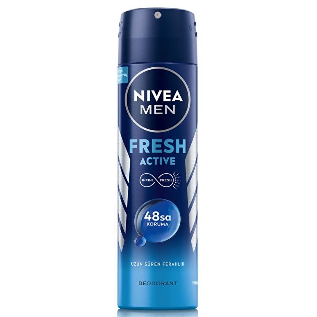 nivea men fresh active deodorant 150ml bottle, nivea men deodorant in ocean extract scent NIVEA Men Fresh Active Deodorant - Long-Lasting Protection for Men | 150 ml NIVEA Men Fresh Active Deodorant 150 ml nivea, deodorant, men, fragrance, long-lasting, fresh, men-care, personal-hygiene, 48-hour-protection, ai-generated