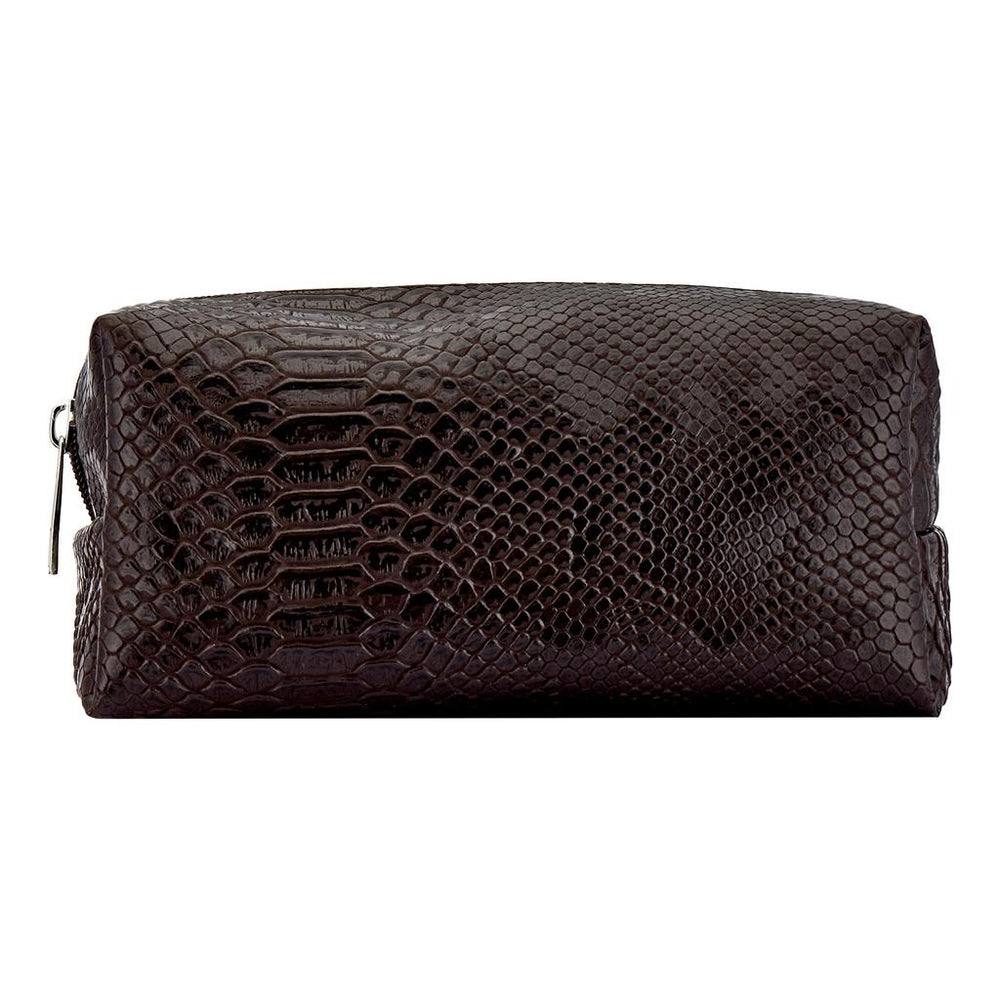 Eklips Brown Snake Pattern Makeup Bag for Travel
