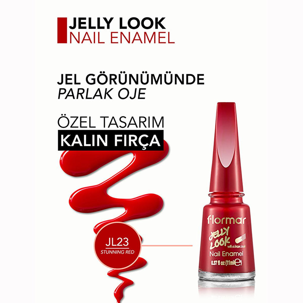 Flormar Jelly Look Nail Polish - High-Pigment, Gel Finish, Long-Lasting Nail Color - Nail Polish