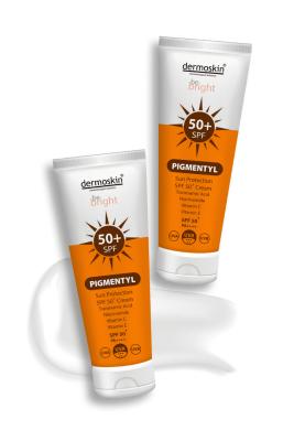 dermoskin be bright sun protection cream, spf 50 cream formulation, blemish-prone skin sunscreen Dermoskin Be Bright SPF 50+ Sun Protection Cream - 75 ml | Twin Pack Dermoskin Be Bright Sun Protection SPF 50+ Cream dermoskin, sun-protection, spf-cream, blemished-skin, active-lifestyle, outdoor-enthusiasts, sunscreen, skin-care, sunblock, ai-generated