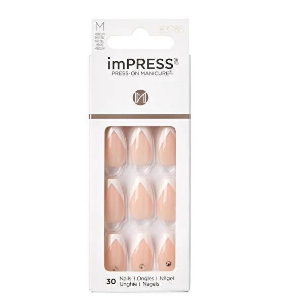 Impress Adhesive Nail Tips So French 30-Piece Set - Easy DIY Nail Care, No Glue Required, Damage-Free Application Impress Adhesive Nail Tips So French 30-Piece - Easy DIY Nail Care adhesive nail tips, DIY nail care, easy nail application, nail tips with different sizes, glue-free nail tips, nail care products, nail enhancements, beauty products, cosmetics, nail beauty, nail health, damage-free nail tips
